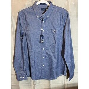 Simply Southern Men's Long Sleeve Button-Down Shirt Size S 100% Cotton -NWT Blue